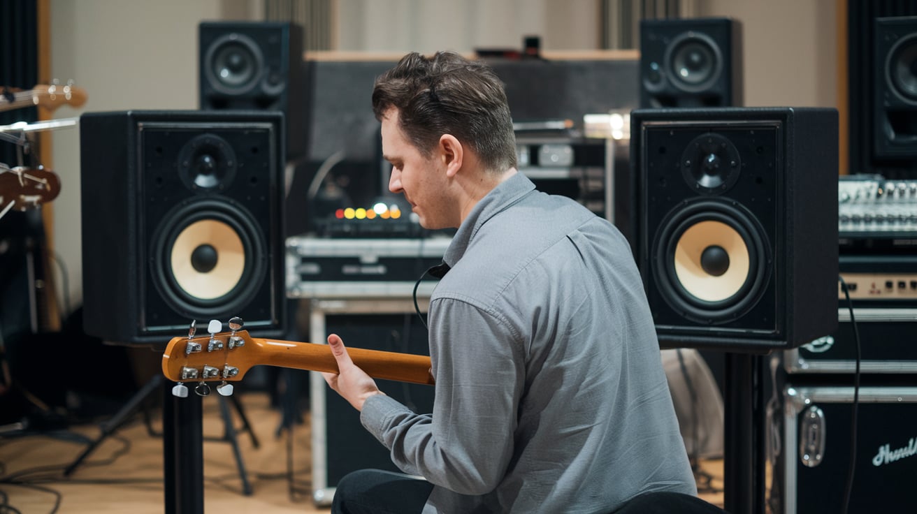 Read more about the article Can You Play Guitar Through Studio Monitors: Ultimate Guide